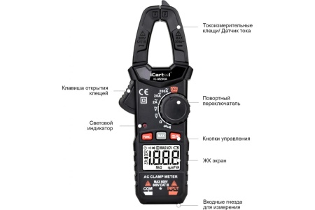 Токовые клещи iCartool 2000 отсчетов, диамт. проводника 23 мм IC-M200A