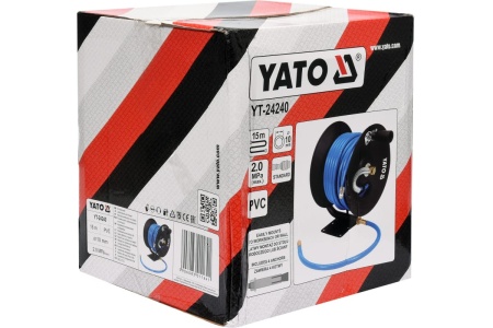 Шланг пневматический армированный на катушке (15 м; 10 мм) YATO YT-24240