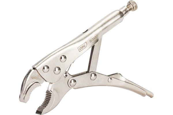 Зажимные клещи с круглыми губками DELI DL2001-7 175 мм, рабочий ход 40 мм, регулировочный винт 98275