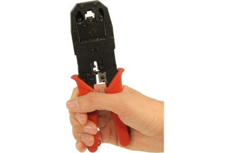 Кримпер TWIST HT-200 для универсальных коннекторов RJ-45/RJ-12 стриппер в комплекте TWCS-HT-200-ST