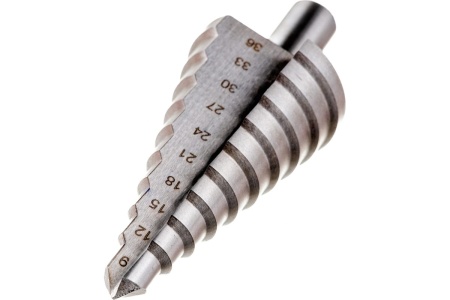 Сверло ступенчатое (9-36 мм; 9 ступеней; HSS) по металлу FIT IT 36399