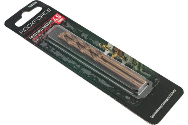 Сверло по металлу (2 шт; 4.5 мм; HSS-Co; в блистере) ROCKFORCE RF-DS245H