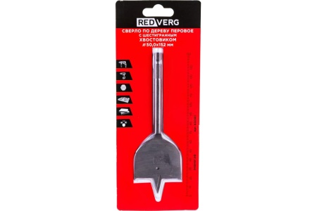 Сверло по дереву перовое HCS 50х152 мм REDVERG 6621156