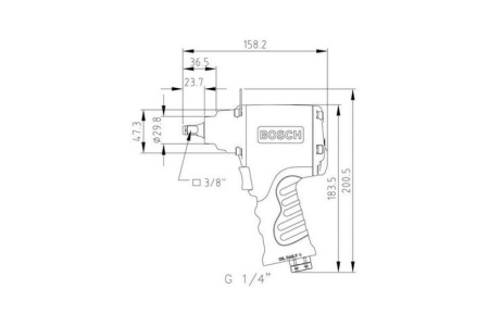 Пневматический ударный гайковерт Bosch 0.607.450.614 Пневматический ударный гайковерт Bosch 0.607.450.614