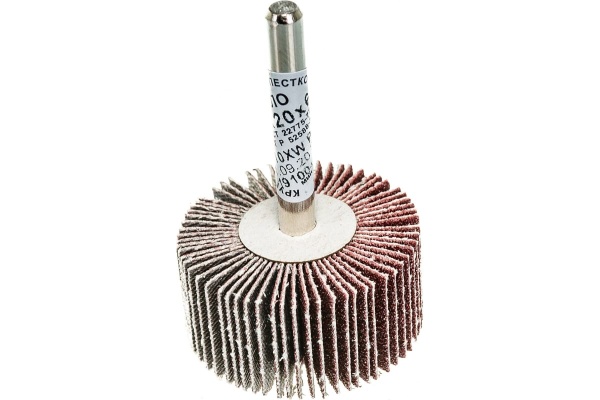 Круг шлифовальный лепестковый с оправкой на шпильке (40х20х6 мм; P100) MESSER 11-40-100