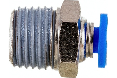 Фитинг цанговый прямой с наружной резьбой 1/4M для трубки диаметром 4 мм SHPI PC 04-R02