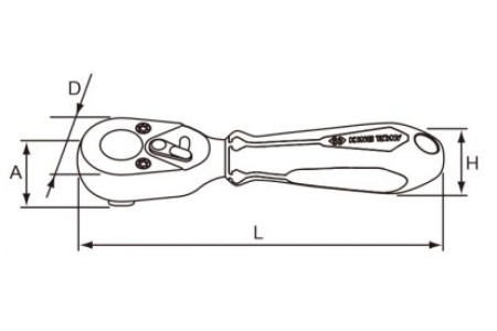 Трещотка (1/4", 108 мм, 72 зубца, флажковая, для головок и вставок бит) KING TONY 276A-04G