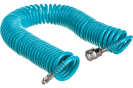 Полиуретановый спиральный шланг с быстросъемными соединениями (6х8 мм; 10 м) Stels 57007