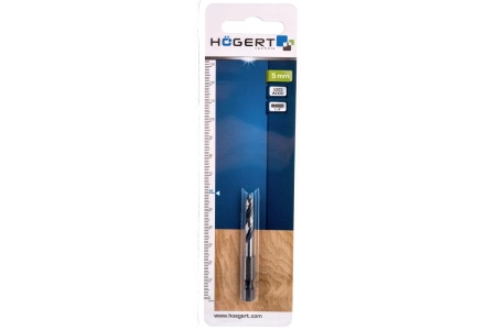 Сверло по дереву (5x60 мм; 6-гранный хвостовик; HSS) HOEGERT TECHNIK HT6D345