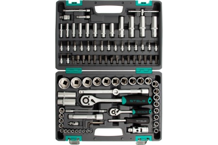Набор инструментов STELS 1/2, 1/4 CrV, пластиковый кейс 94 предм. 14106
