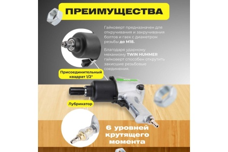 Пневмогайковерт ECO AIW-610