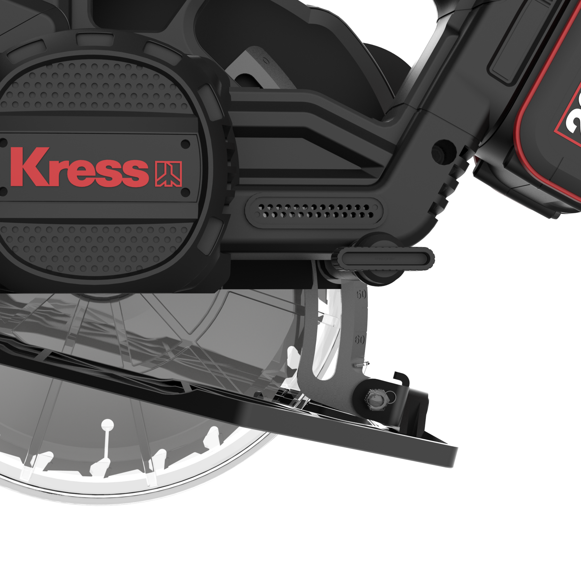 Пила циркулярная аккумуляторная бесщеточная KRESS KUE15.9 20В, 185мм, без АКБ и ЗУ