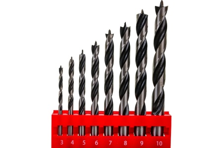 Набор сверл по дереву (8 шт; 3-4-5-6-7-8-9-10 мм) MATRIX 70282