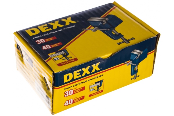 Настольные тиски с винтовым зажимом DEXX 40 мм 32473-40
