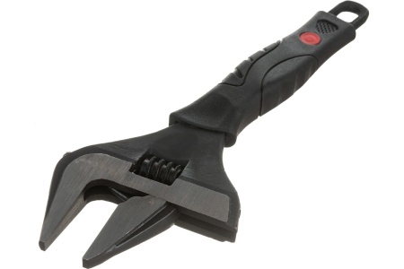 Разводной ключ Ремоколор двухкомпонентная рукоятка, тонкие губки, 250 мм, макс 0-50 мм 43-1-525