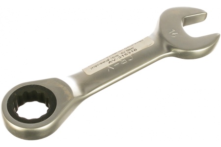 Комбинированный трещоточный укороченный ключ AV Steel 16мм шт AV-315316
