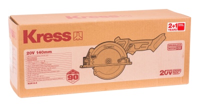 Пила циркулярная аккумуляторная бесщеточная KRESS KU519.9 20В, 140мм, без АКБ и ЗУ
