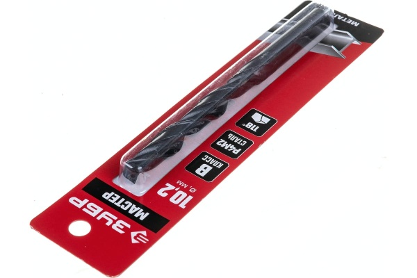 Сверло по металлу ЗУБР Мастер быстрорежущая сталь P4M2, класс B, 10.2х133 мм 29605-10.2