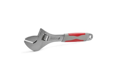 Разводной ключ INTERTOOL 300 мм, изолированная рукоятка, никелевое покрытие XT-0030