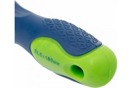 Отвертка СИБРТЕХ SL6.0x100 мм, CrV, 2-х компонентная рукоятка 11871