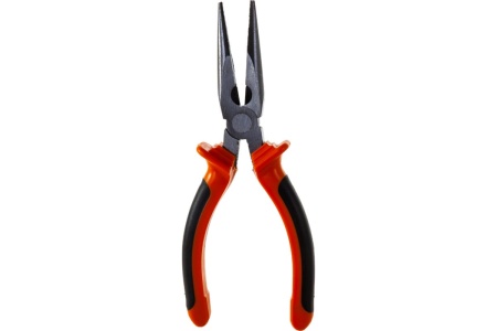 Длинногубцы SPARTA Comfort,180 мм, прямые шлифованные, двухкомпонентные рукоятки 17167