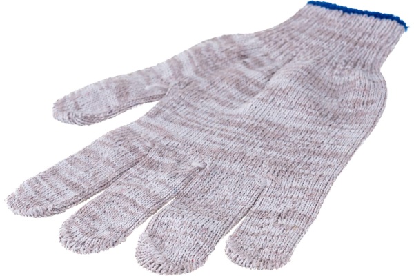 Трикотажные перчатки Россия ПВХ-покрытие Точка, серый меланж, 10 класс 67815
