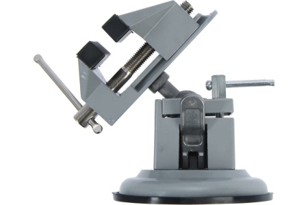 Мини-тиски ТУНДРА алюминиевые  усиленное крепление на присоске, поворотный шарнир, 75 мм 7003028