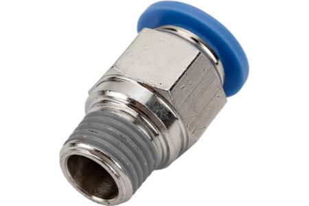 Фитинг цанговый прямой с наружной резьбой 1/4M для трубки диаметром 10 мм SHPI PC 10-R02