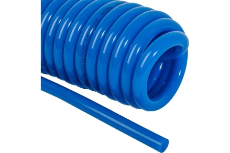 Шланг спиральный пневматический профи 10x6.5 мм, 15 м (цвет синий) NBPT 57759