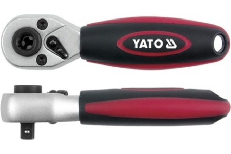 Трещотка для бит YATO и гол. 1/4", CrV, 136мм YT-0331