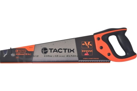 Ножовка по дереву TACTIX 450 мм, зуб 8/9 265022