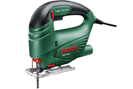 Лобзик Bosch PST 670 + 4 пильных полотна 0.603.3A0.722