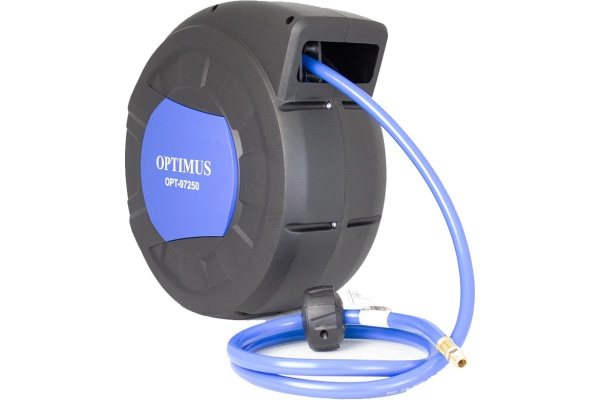 Шланг пневматический армированный pvc на катушке (15 м; 10x16 мм; 20 бар) Optimus OPT-97250