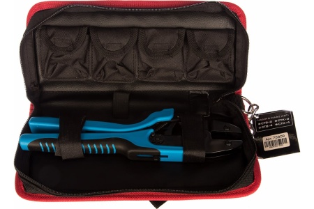 Ручные пресс-клещи КВТ СТВ+4, 4 матрицы, в сумке 75909