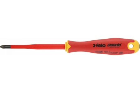 Диэлектрическая отвертка Felo PZ 2х100, E-Slim Ergonic 41529390