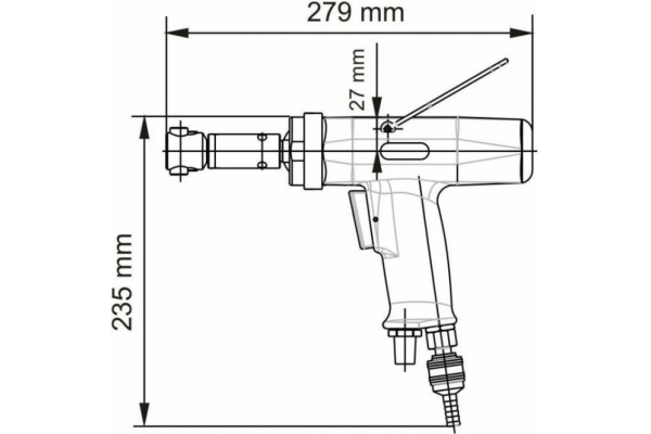 Резьбонарезная машинка DEPRAG DP040-003ZRB16 пистолетная рукоятка, М4-М14, сталь 302964A