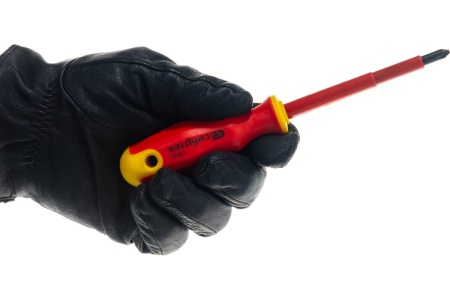 Набор диэлектрических отверток до 1000В, тестер, CrV, двухкомпонентные рукоятки, 5шт СИБРТЕХ 12937