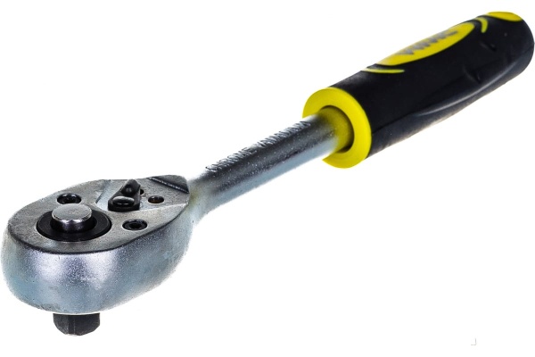 Трещотка WMC TOOLS реверсивная, с резиновой ручкой, 3/8''(L-200мм,24зуб.) 48824 80234