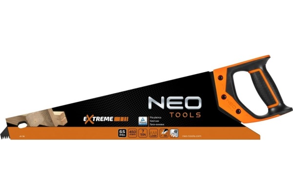 Ножовка по дереву NEO Tools 450 мм, 7TPI PTFE 41-116