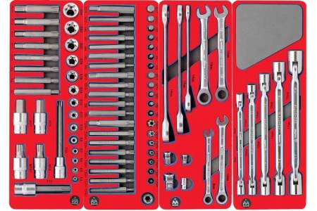 Набор инструментов ЛИДЕР в красной тележке, 270 предметов МАСТАК 52-270R
