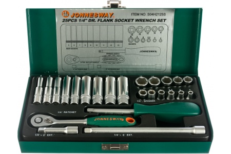 Набор торцевых головок 1/4"DR 4-13 мм Jonnesway S04H2125S