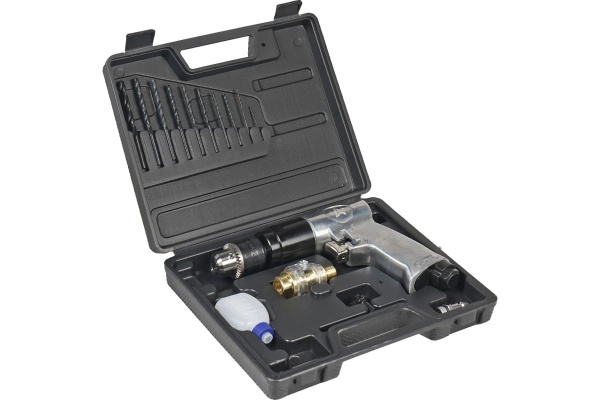 Пневматическая дрель с оснасткой Airline 16 предметов, кейс ATBR102