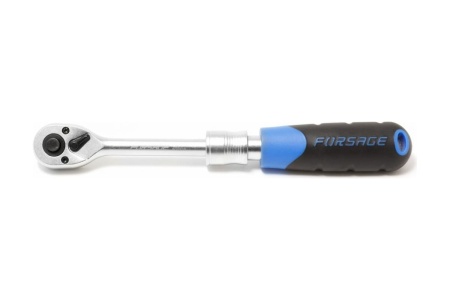 Реверсивная трещотка Forsage телескопическая с резиновой ручкой 1/4L165-230мм 15791 F-802233