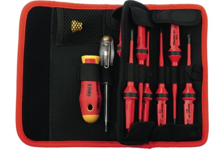 Набор диэлектрических cтержней Felo SL, PH, PZ, TX и рукоятка E-SMART в поясной сумке, 12 шт. 06381204