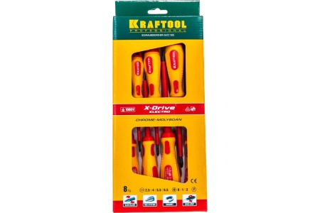 Набор высоковольтных отверток KRAFTOOL Х-Drive ELECTRO 250088-H8