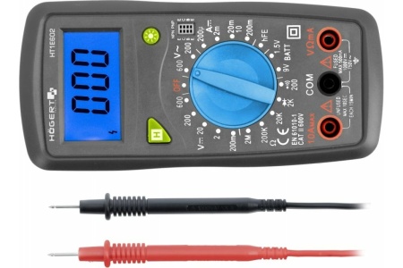 Цифровой профессиональный мультиметр Hogert Technik HT1E602