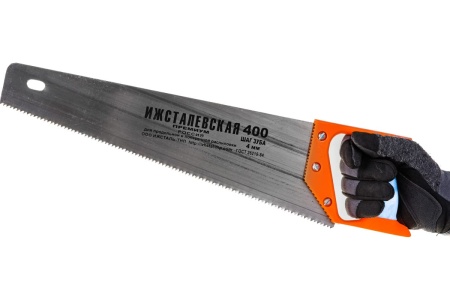 Ножовка по дереву с двухкомпонентной пластиковой рукояткой Россия Ижсталь-ТНП ПРЕМИУМ шаг 4мм, 400мм 1520-40-04_z01