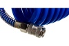 Шланг спиральный синий с быстросъемными соединениями профи (15 м; 8х12 мм; 20 бар) Pegas pneumatic 4913