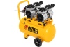 Безмаслянный малошумный компрессор Denzel DLS 1500/50, 1500 Вт, 2x750, 50 л, 260 л/мин 58027