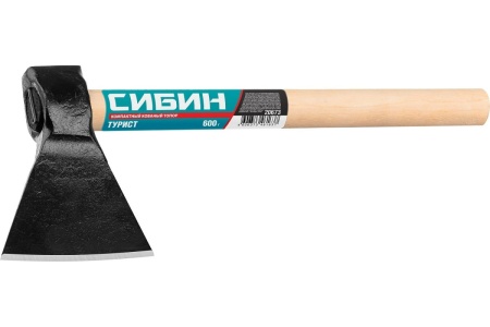 Кованый топор с округлым лезвием СИБИН Турист 390 мм 20673